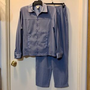 Vintage Teddi Track Pants Suit Blue Polyester Size M / 12